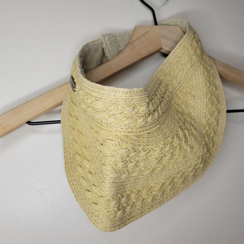 sun n sand vintage woven visor beach hat - Picture 1 of 5